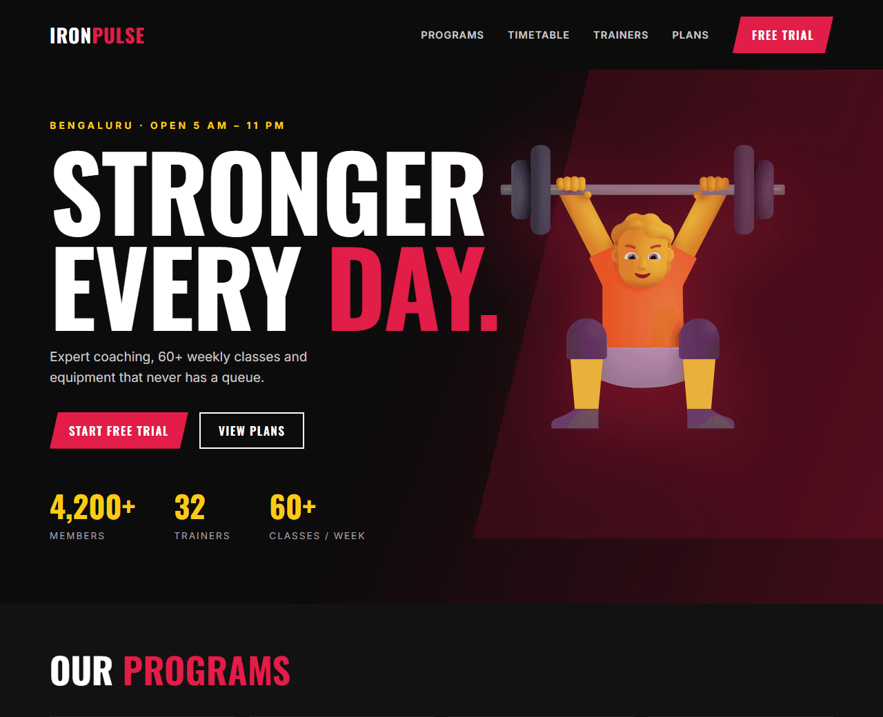 Fitness & Gym Website built from this AI prompt