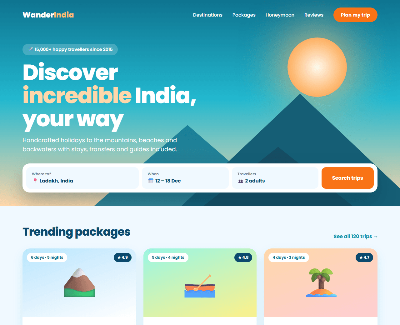 Travel Agency Website built from this AI prompt